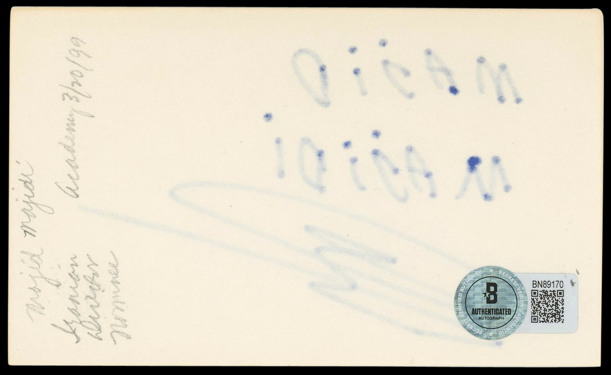 Majid Majidi Children of Heaven Authentic Signed 3x5 Index Card BAS #BN89170
