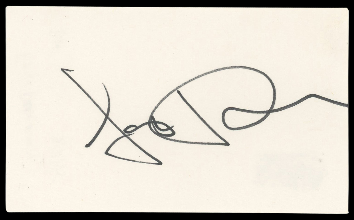 Faye Dunaway Bonnie & Clyde Authentic Signed 3x5 Index Card BAS #BN06384