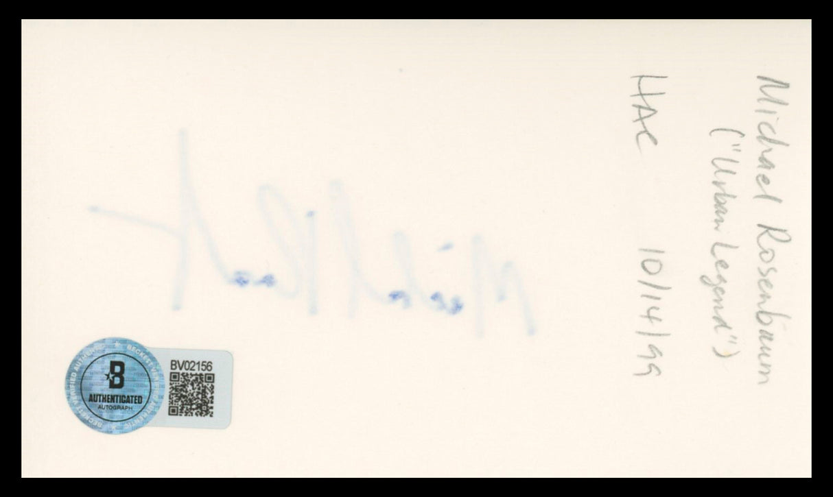 Michael Rosenbaum Smallville Authentic Signed 3x5 Index Card BAS #BV02156