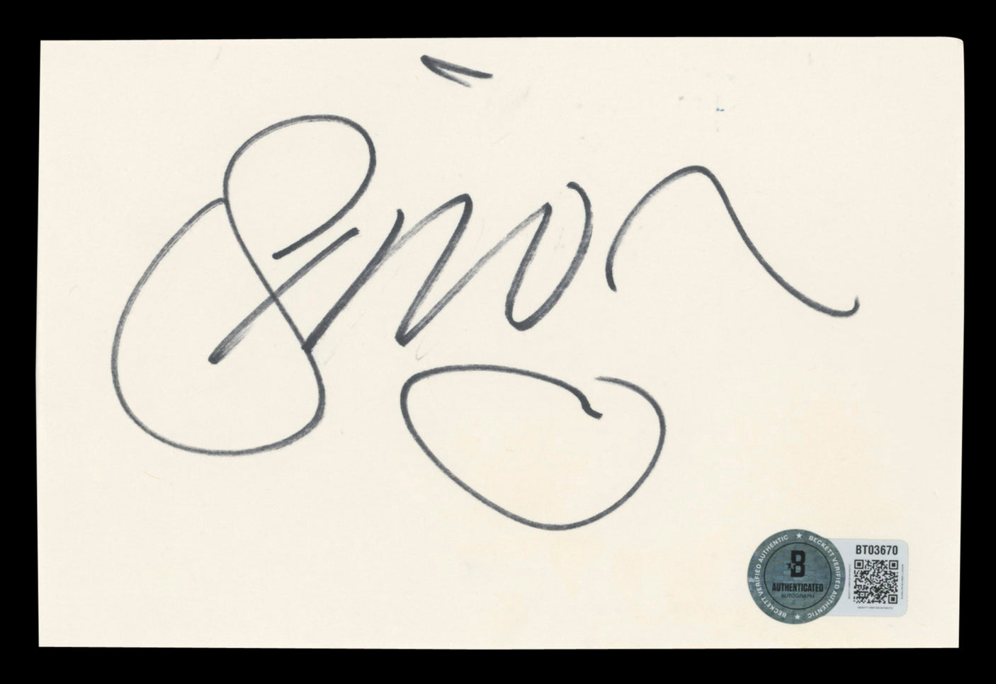 Simon Le Bon Duran Duran Authentic Signed 3x5 Index Card BAS #BT03670