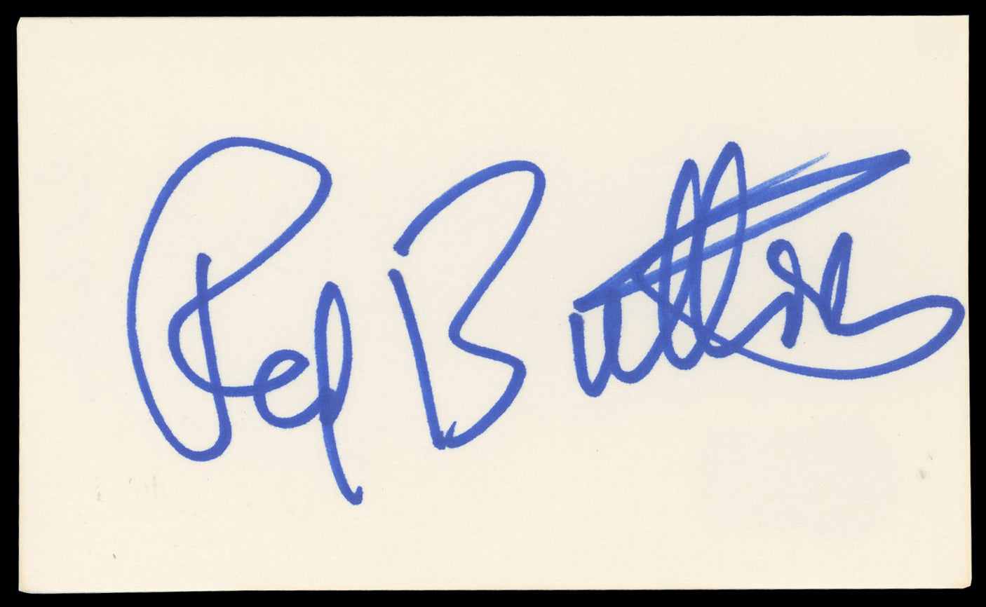 Red Buttons The Poseidon Adventure Authentic Signed 3x5 Index Card BAS #BN06393