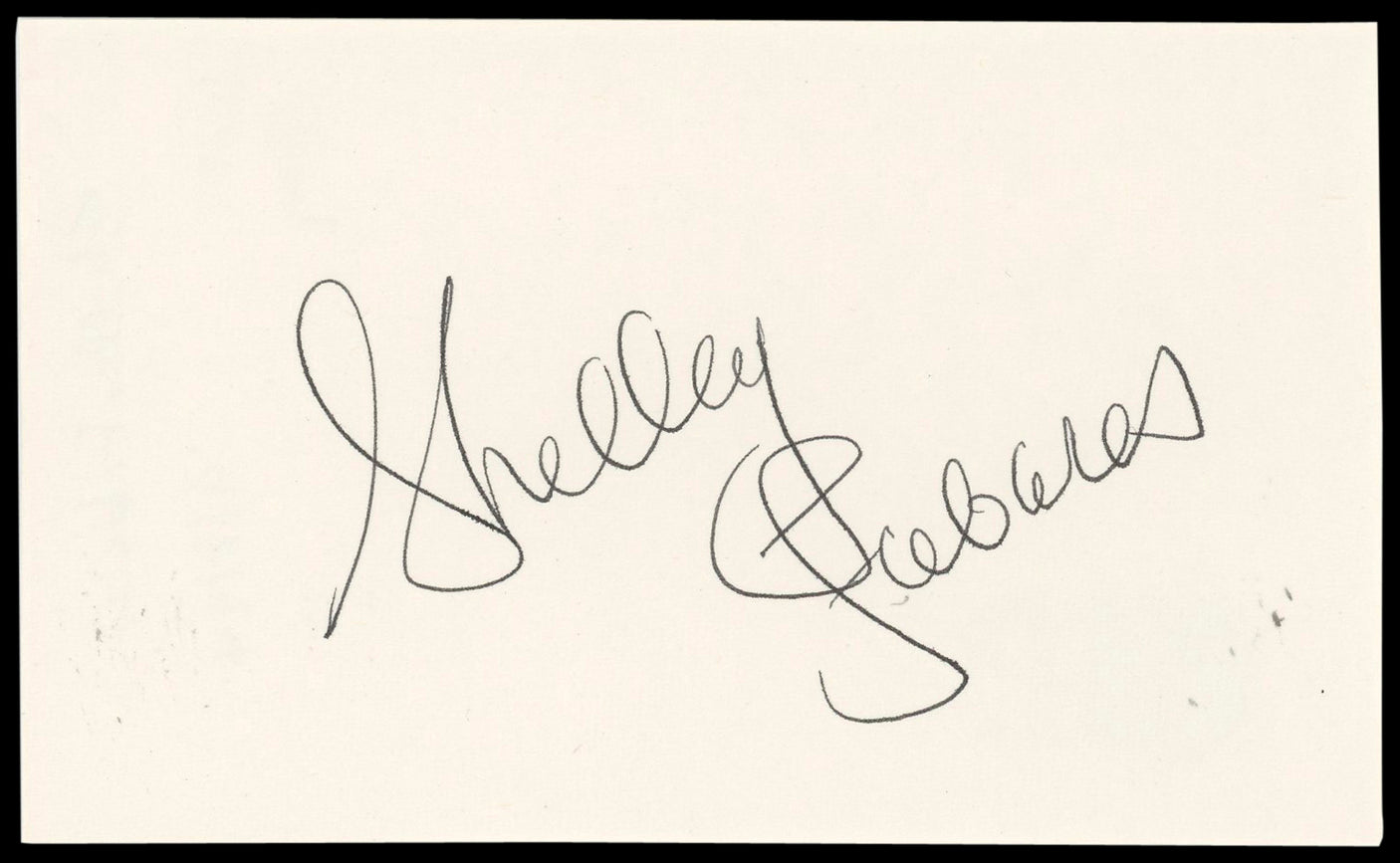 Shelley Fabares The Donna Reed Show Authentic Signed 3x5 Index Card BAS #BN89188