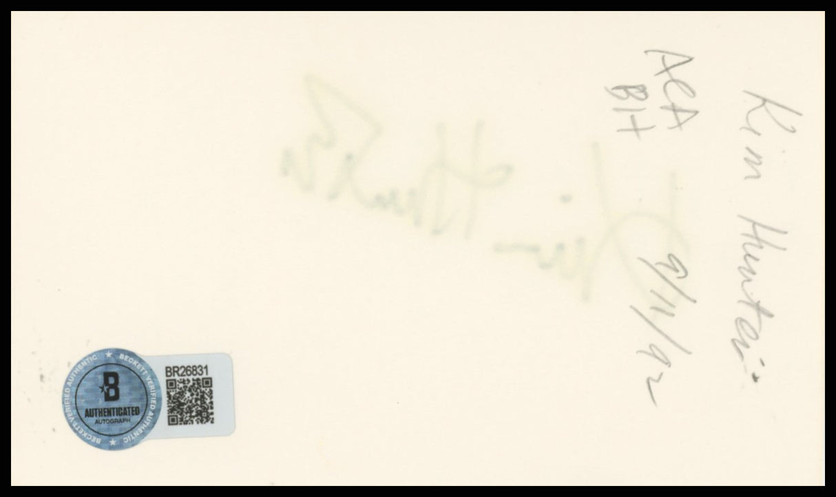 Kim Hunter A Streetcar Named Desire Authentic Signed 3x5 Index Card BAS #BR26831