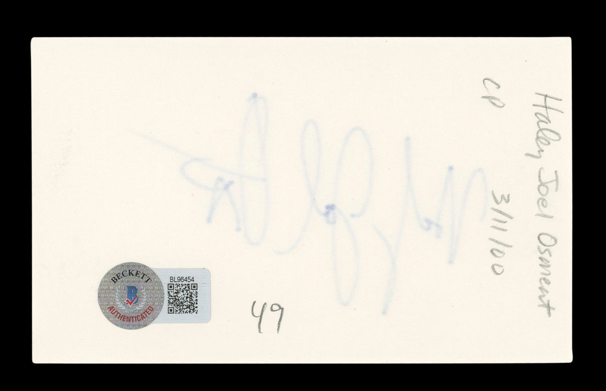 Haley Joel Osment The Sixth Sense Authentic Signed 3x5 Index Card BAS #BL96454