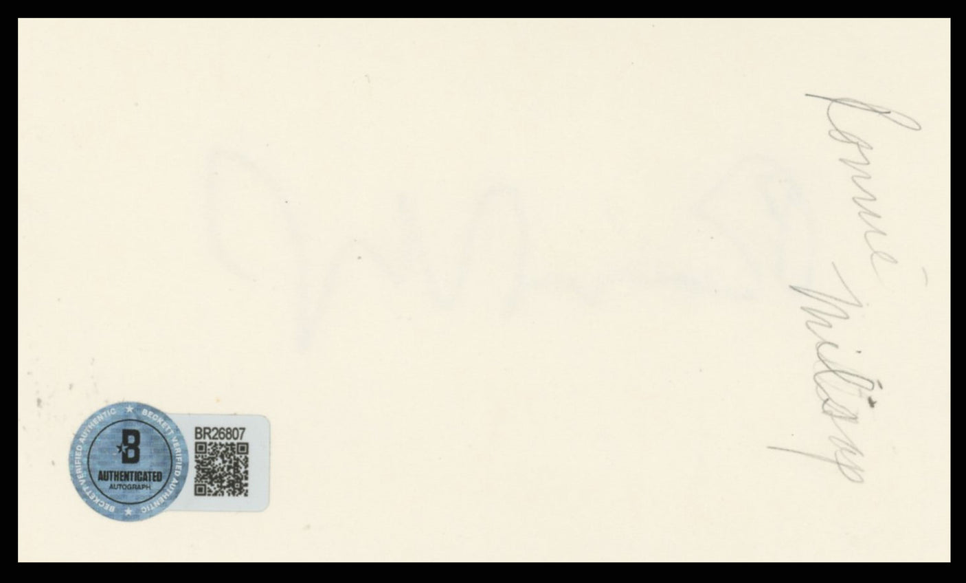 Ronnie Milsap Musician Authentic Signed 3x5 Index Card Autographed BAS #BR26807