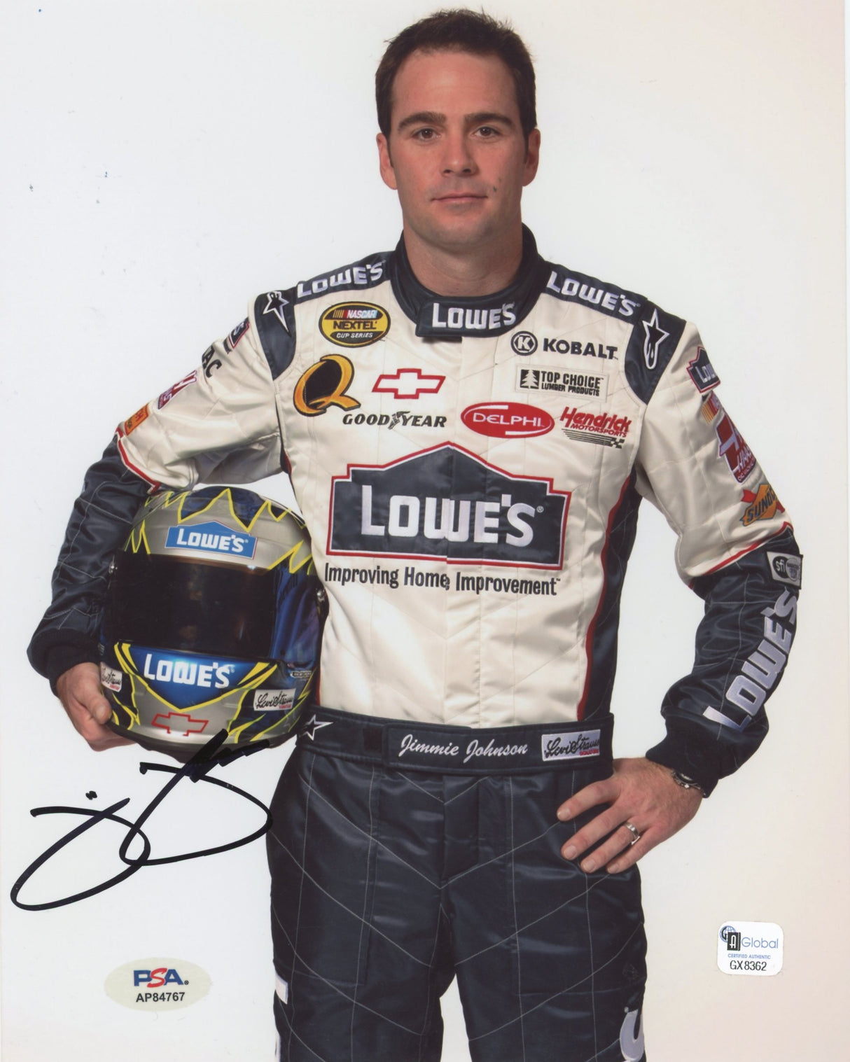 NASCAR Jimmie Johnson Authentic Signed 8x10 Vertical Photo PSA/DNA #AP84767