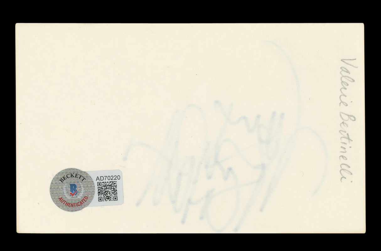 Valerie Bertinelli One Day at a Time Signed 3x5 Index Card BAS #AD70220