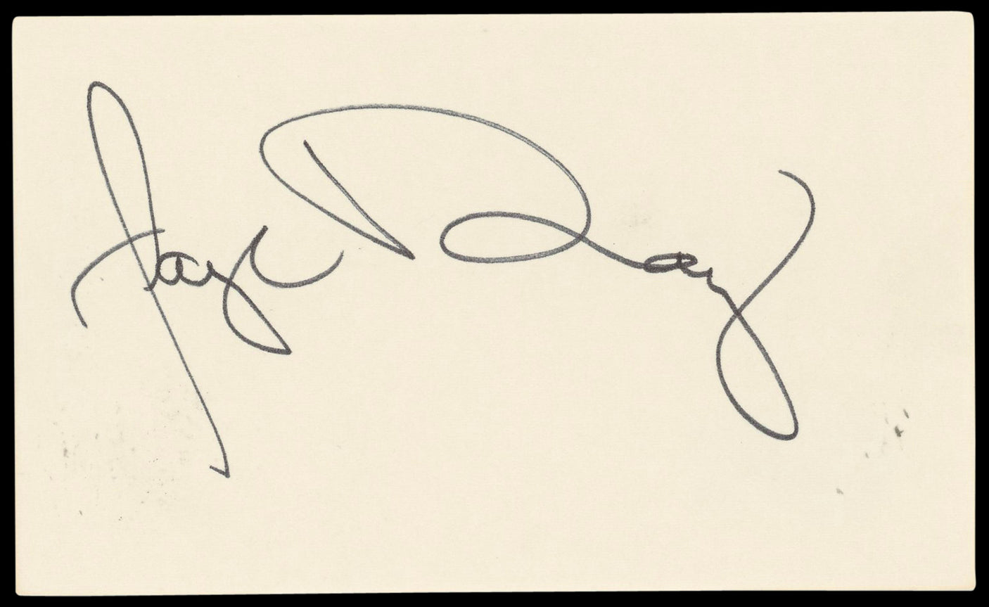 Faye Dunaway Bonnie and Clyde Authentic Signed 3x5 Index Card BAS #BN89233