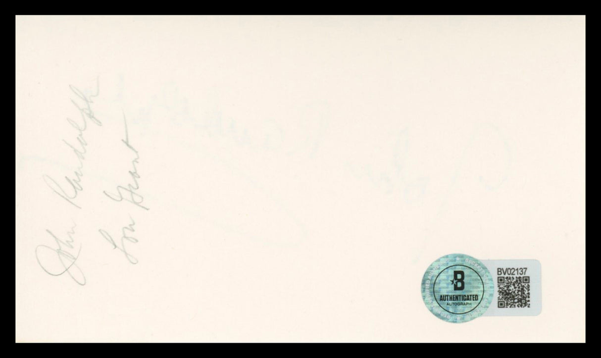 John Randolph Christmas Vacation Authentic Signed 3x5 Index Card BAS #BV02137