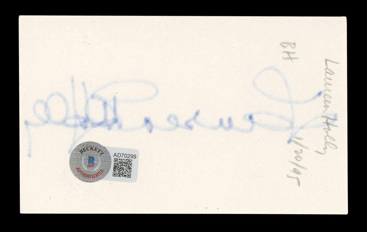 Lauren Holly Dumb and Dumber Signed 3x5 Index Card Autographed BAS #AD70299