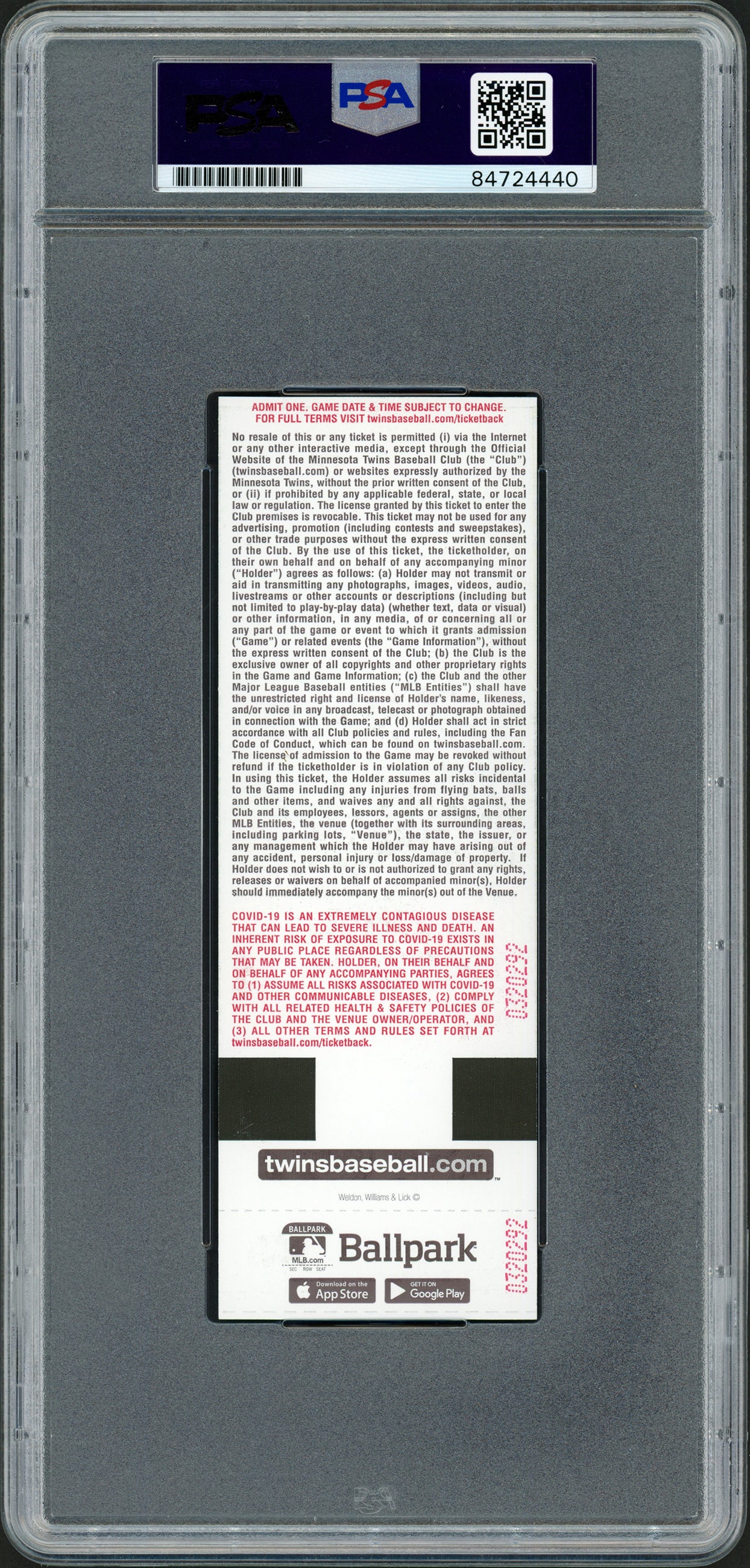 Julio Rodriguez Autographed MLB Debut Ticket 4/8/22 Seattle Mariners Stadium Picture In Blue PSA/DNA Stock #209769