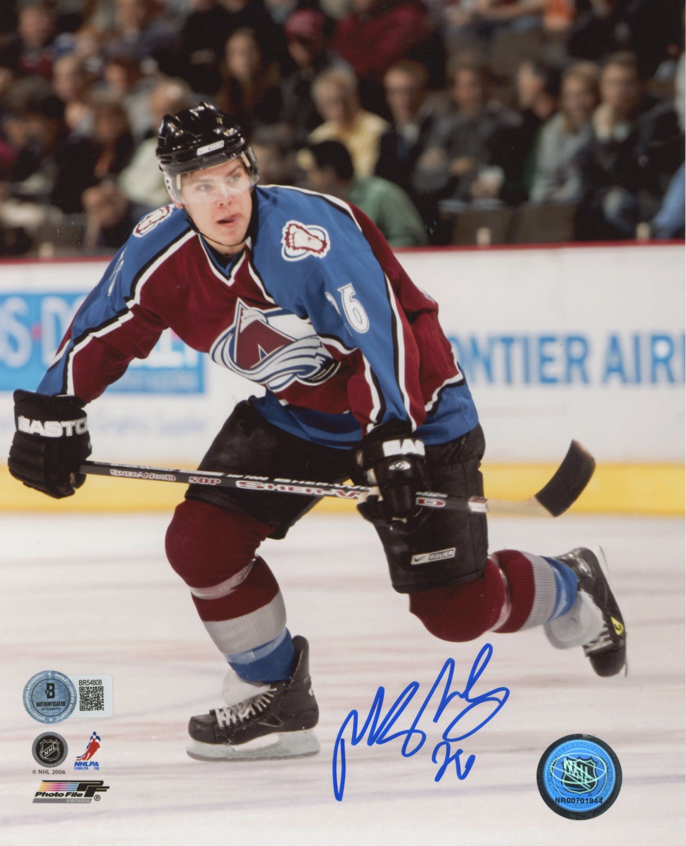 Avalanche Paul Stastny Authentic Signed 8x10 Photo Autographed BAS #BR54808
