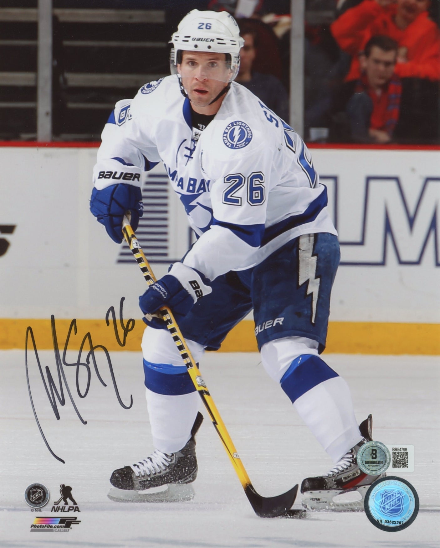 Lightning Martin St. Louis Authentic Signed 8x10 Photo Autographed BAS #BR54796
