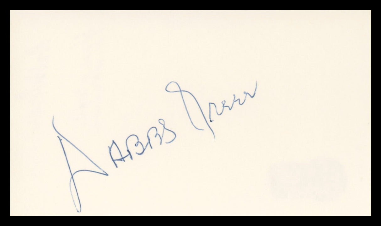 Dabbs Greer Little House on the Prairie Signed 3x5 Index Card BAS #BU64801