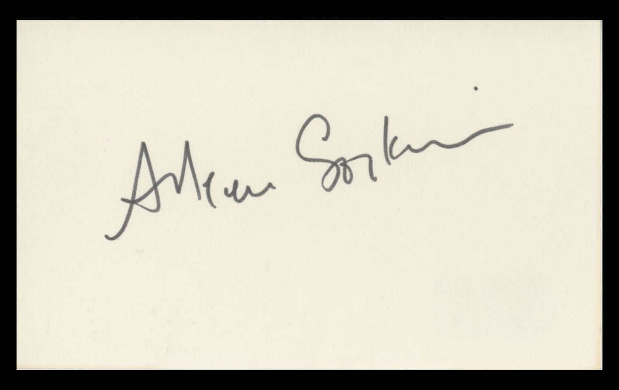 Arleen Sorkin Days of Our Lives Authentic Signed 3x5 Index Card BAS #BV59152