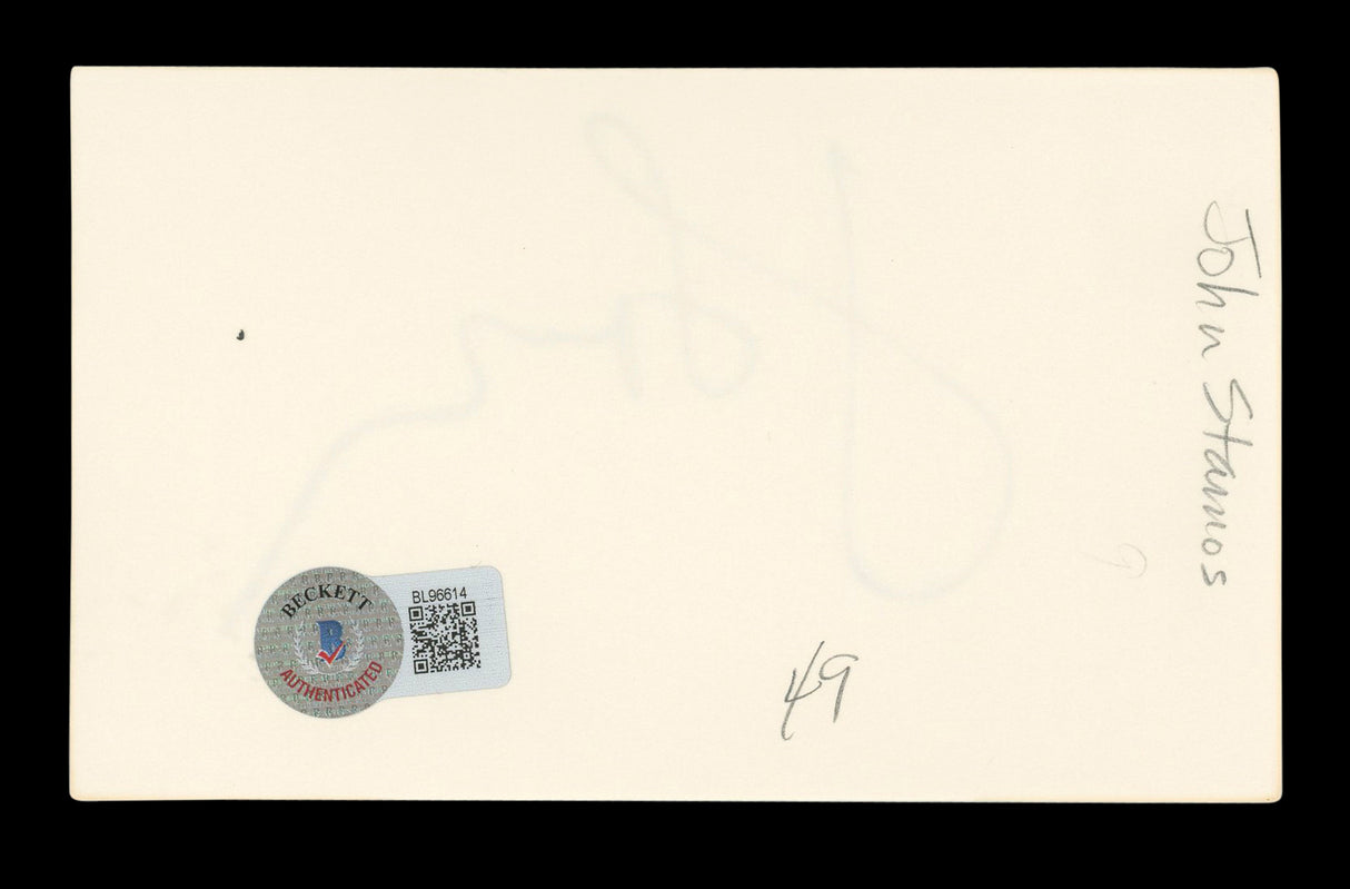 John Stamos Full House Authentic Signed 3x5 Index Card Autographed BAS #BL96614