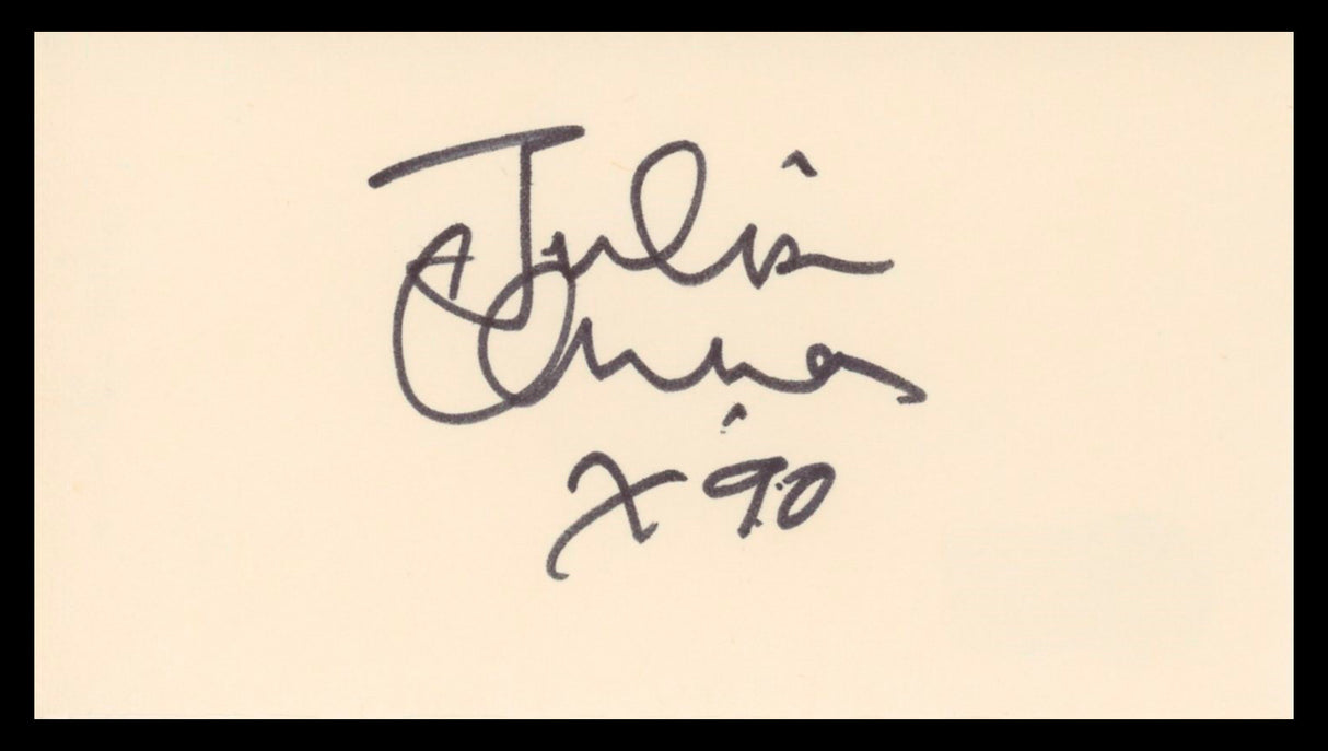 Julian Lennon Whaledreamers Authentic Signed 3x5 Index Card BAS #BU64819