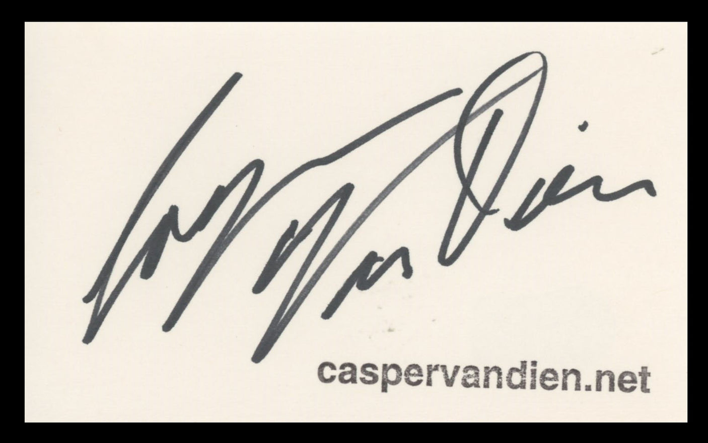 Casper Van Dien Starship Troopers Authentic Signed 3x5 Index Card BAS #BS29337