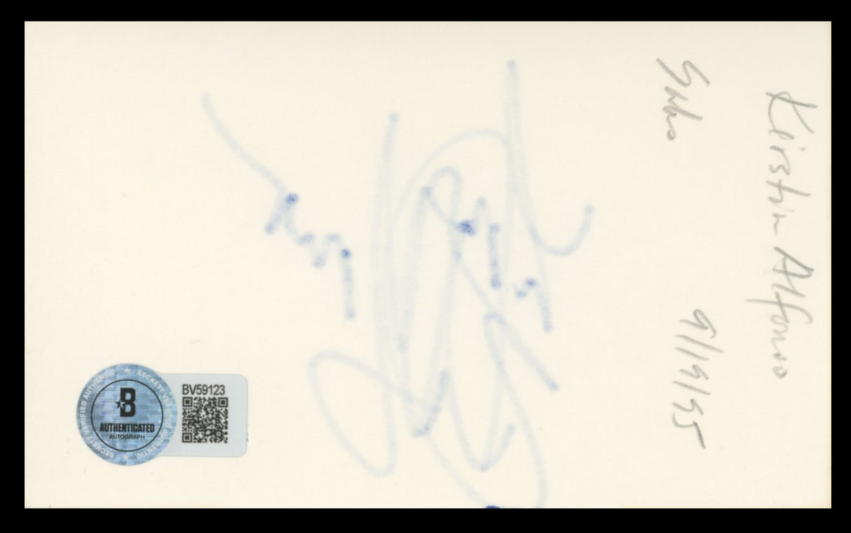 Kristian Alfonso Days of Our Lives Authentic Signed 3x5 Index Card BAS #BV59123
