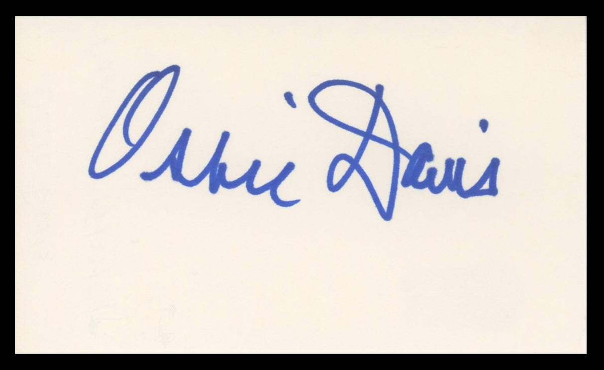 Ossie Davis Do the Right Thing Authentic Signed 3x5 Index Card BAS #BV59128