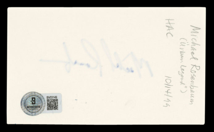Michael Rosenbaum Smallville Authentic Signed 3x5 Index Card BAS #BV03149