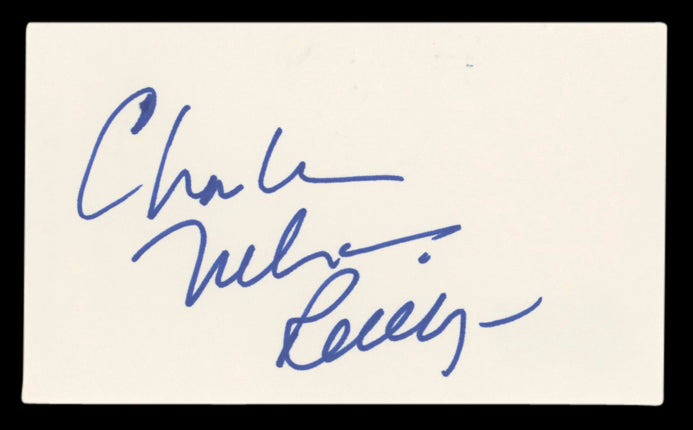 Charles Nelson Reilly Match Game Authentic Signed 3x5 Index Card BAS #BV03153