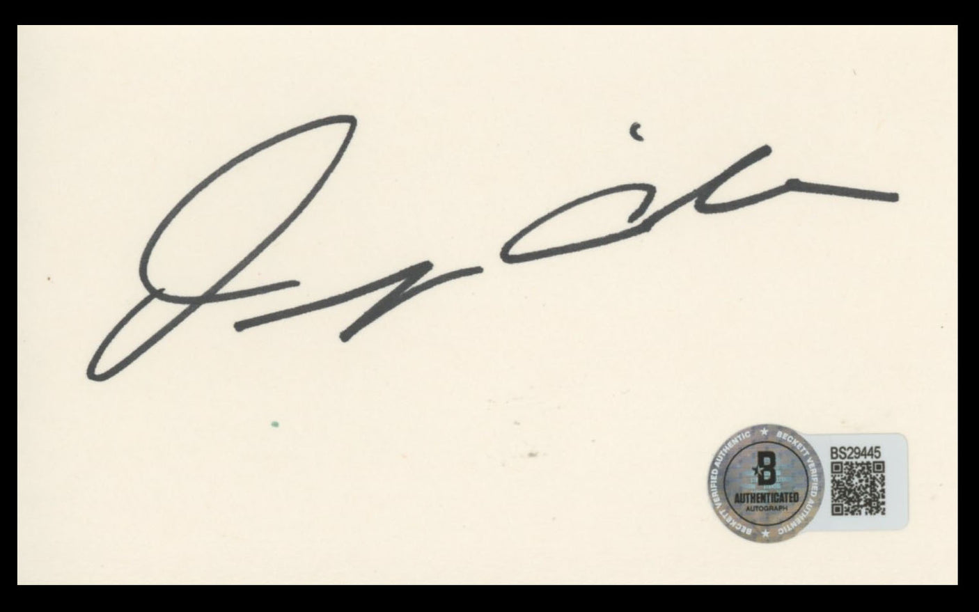 Danny Aiello The Godfather Part 2 Authentic Signed 3x5 Index Card BAS #BS29445