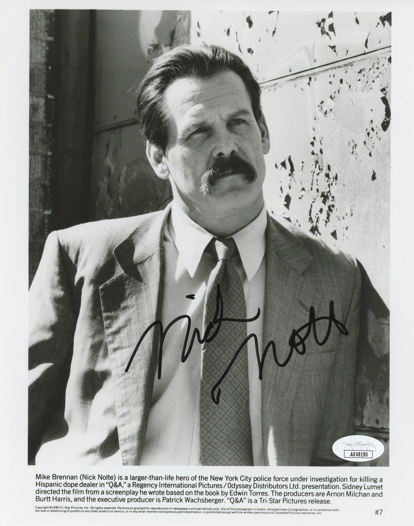 Nick Nolte Q&A Authentic Signed 8x10 Photo Autographed JSA #AX48190