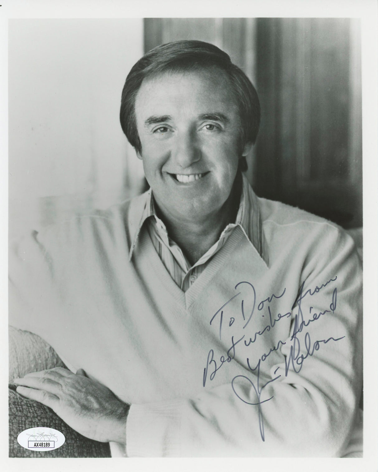 Jim Nabors The Andy Griffith Show "To Don" Signed 8x10 Photo JSA #AX48189