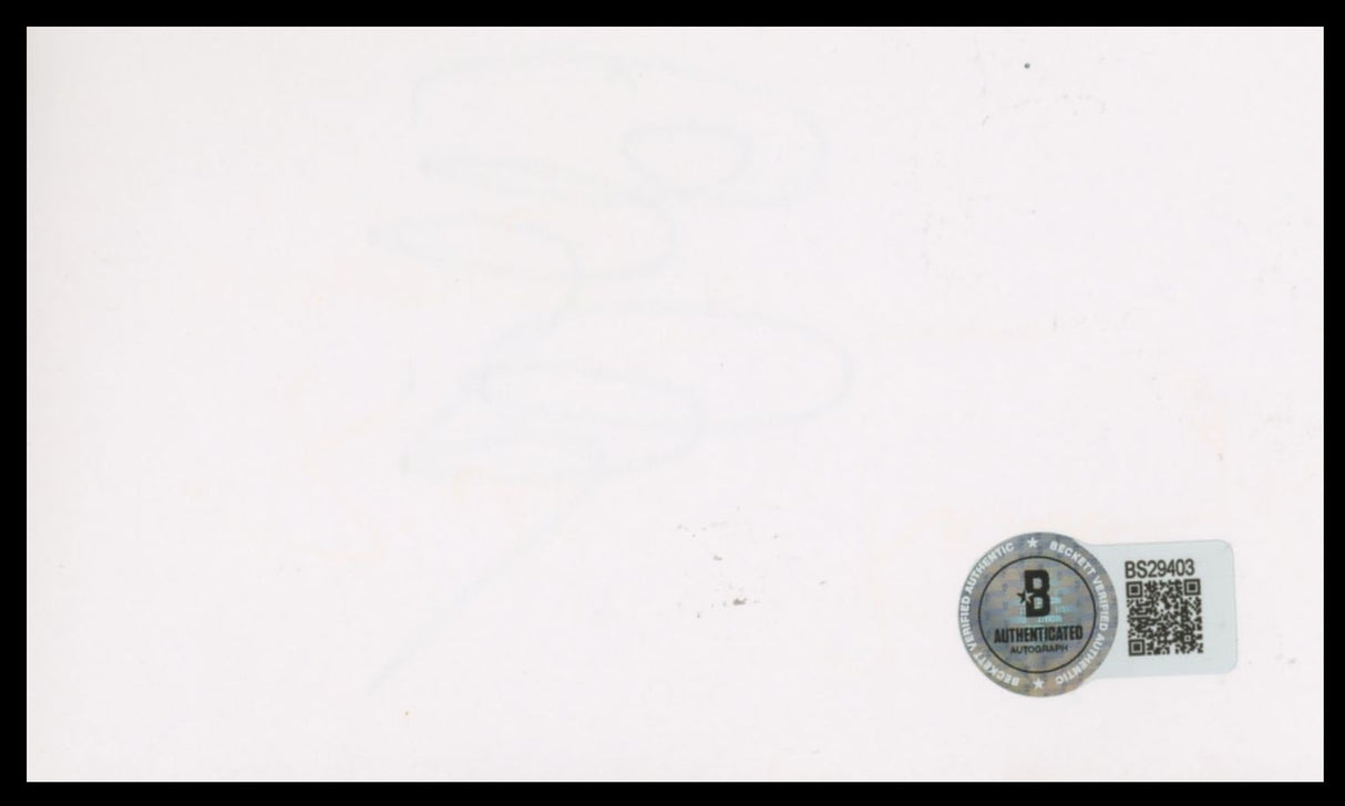 Gillian Anderson The X-Files Authentic Signed 3x5 Index Card BAS #BS29403
