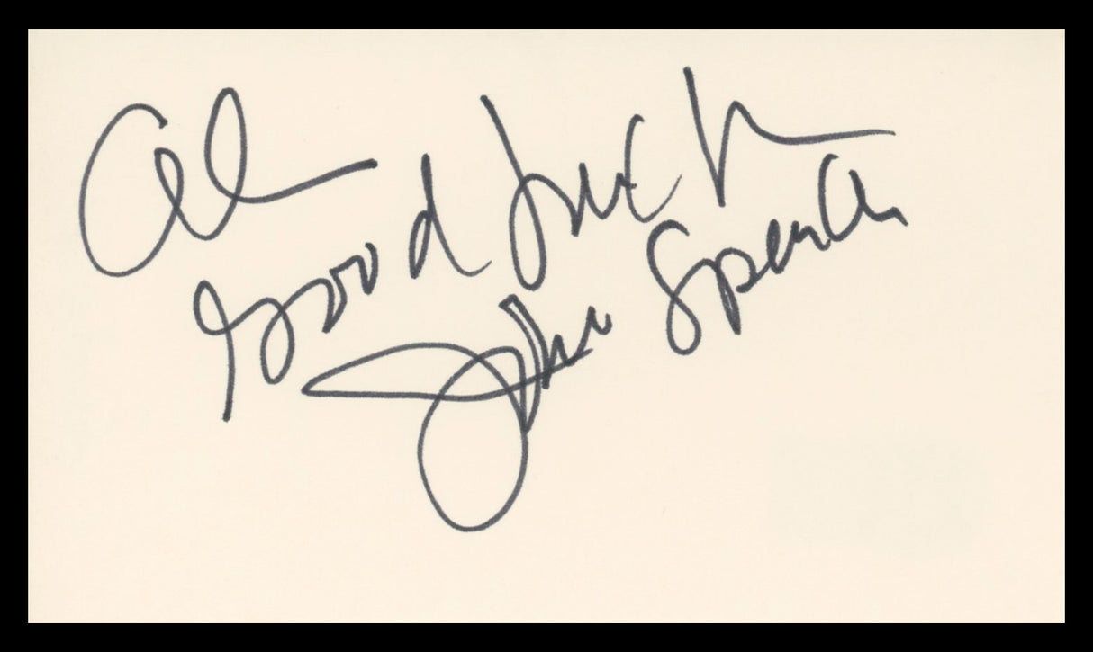 John Spencer The West Wing Authentic Signed 3x5 Index Card BAS #BV03261