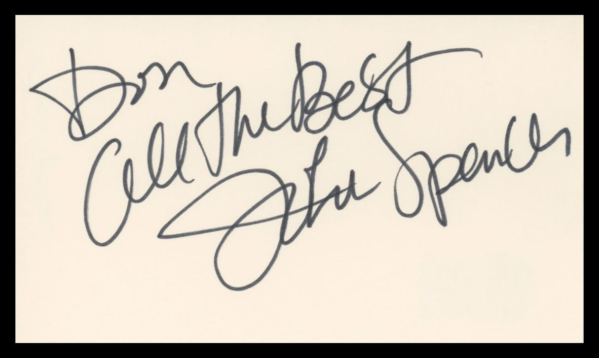 John Spencer The West Wing Authentic Signed 3x5 Index Card BAS #BV03162