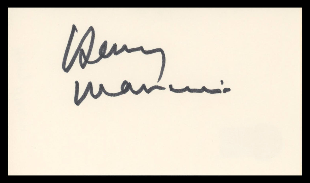 Henry Mancini Breakfast At Tiffany's Authentic Signed 3x5 Index Card BAS #BV03140