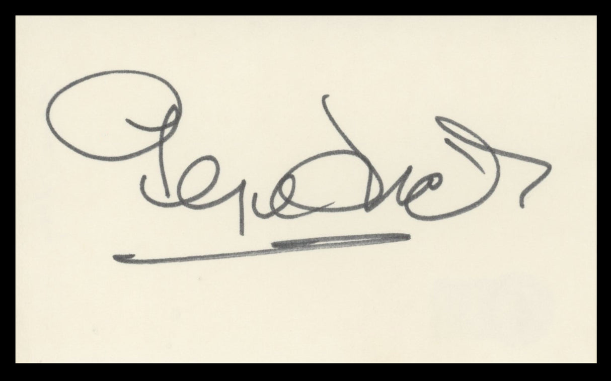 George Sidney The Three Musketeers Authentic Signed 3x5 Index Card BAS #BV59076