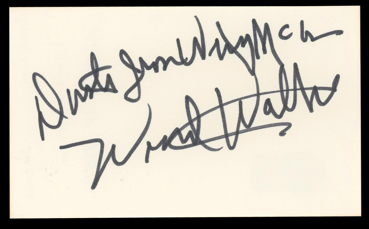 Dust "Iron Wing" McCrea Windwalker Authentic Signed 3x5 Index Card BAS #BL98884