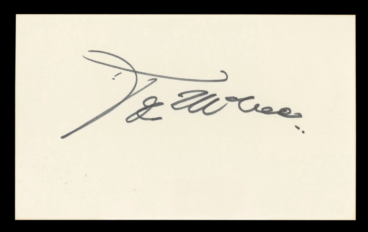 Joel McCrea Ride the High Country Authentic Signed 3x5 Index Card BAS #BL98881