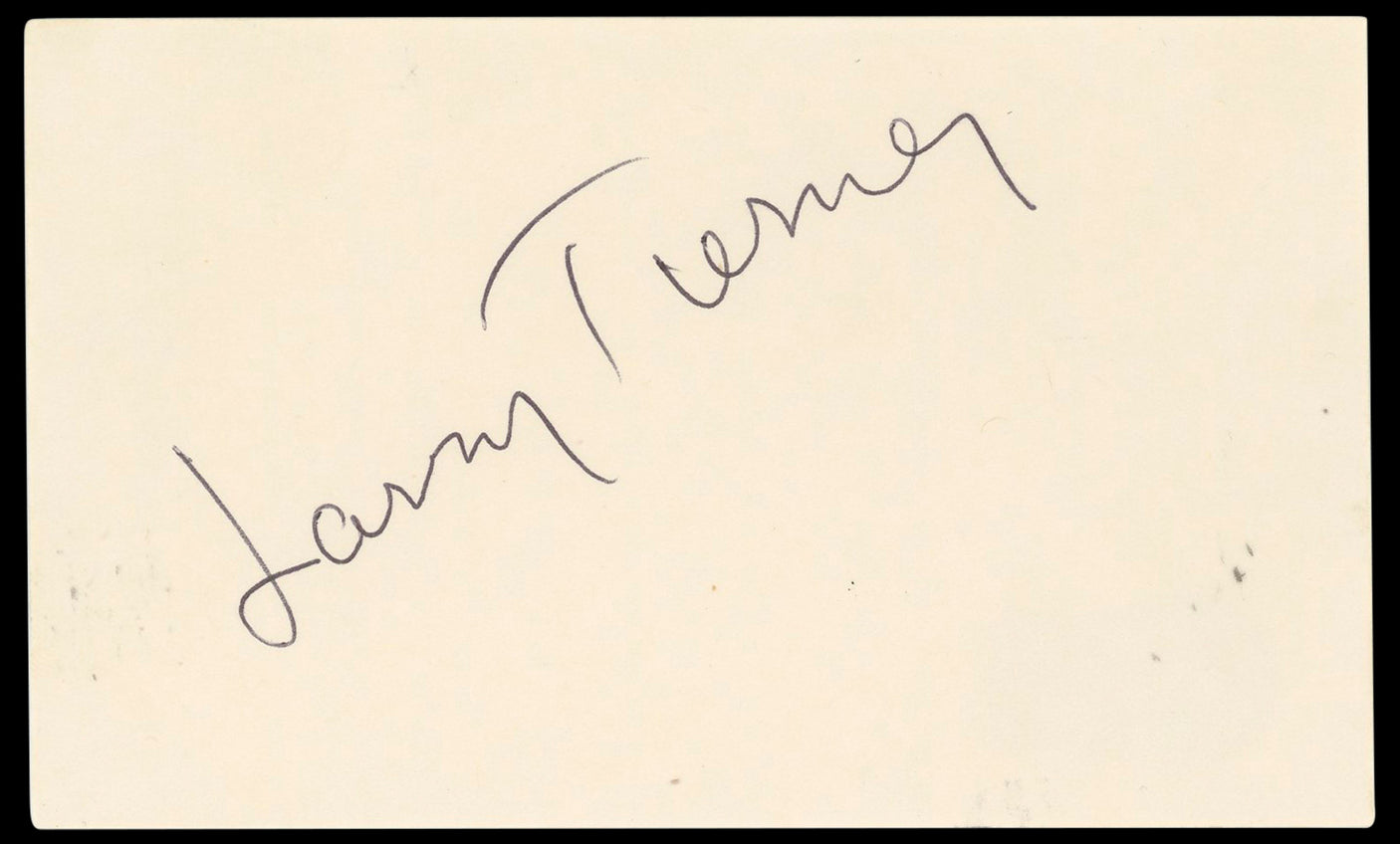 Larry Tierney Born to Kill Authentic Signed 3x5 Index Card BAS #BN33341