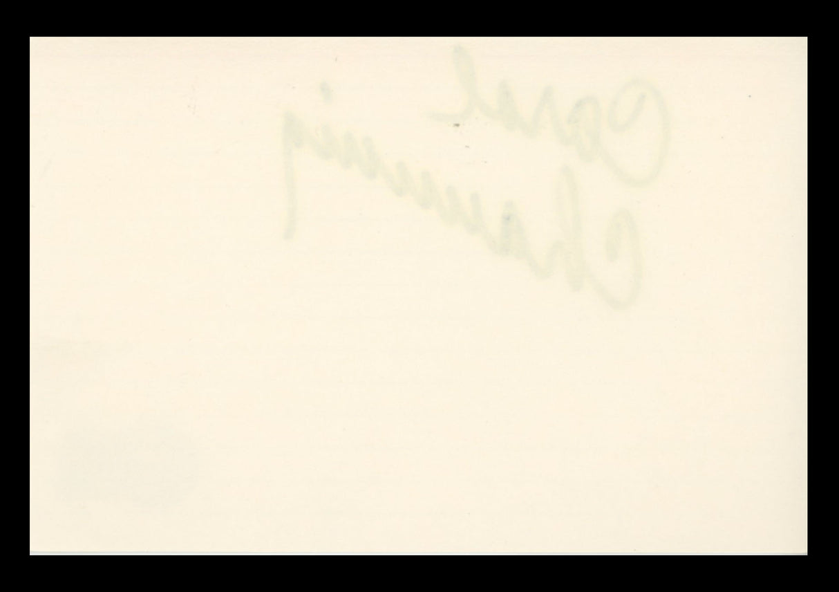 Carol Channing Gentlemen Prefer Blondes Signed 4x6 Index Card BAS #BS29387