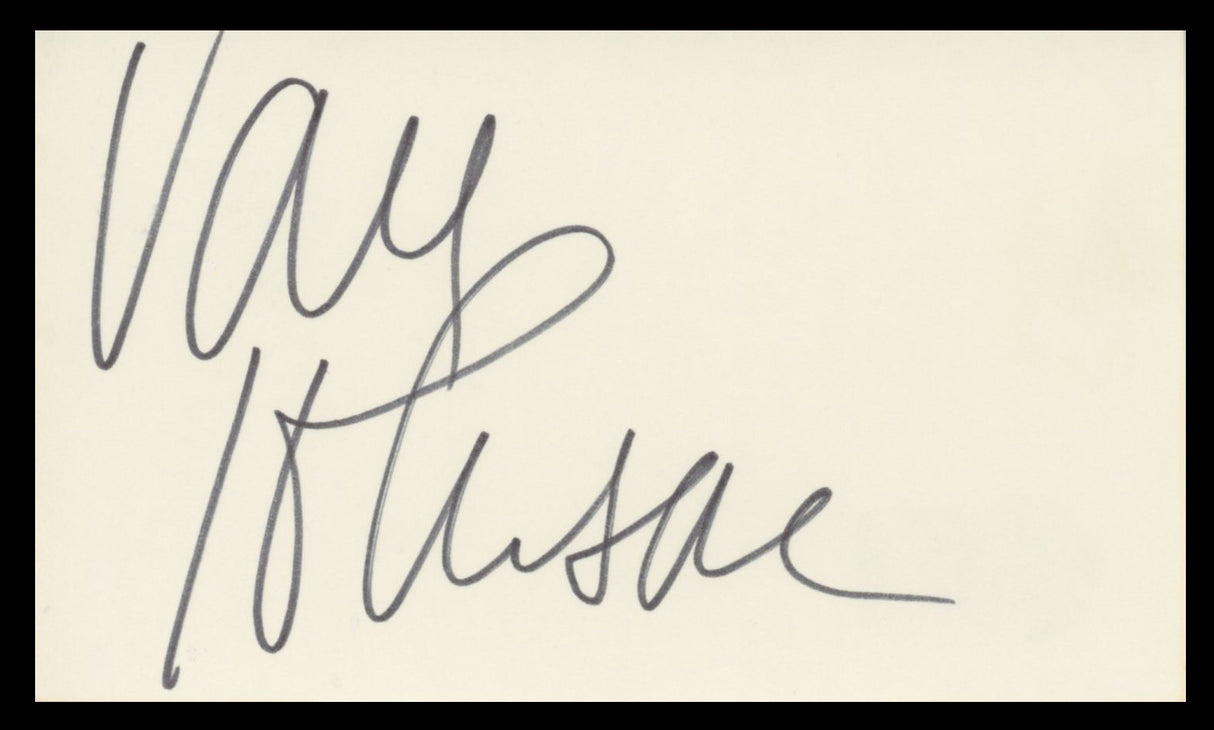 Van Johnson Battleground Authentic Signed 3x5 Index Card BAS #BV59050