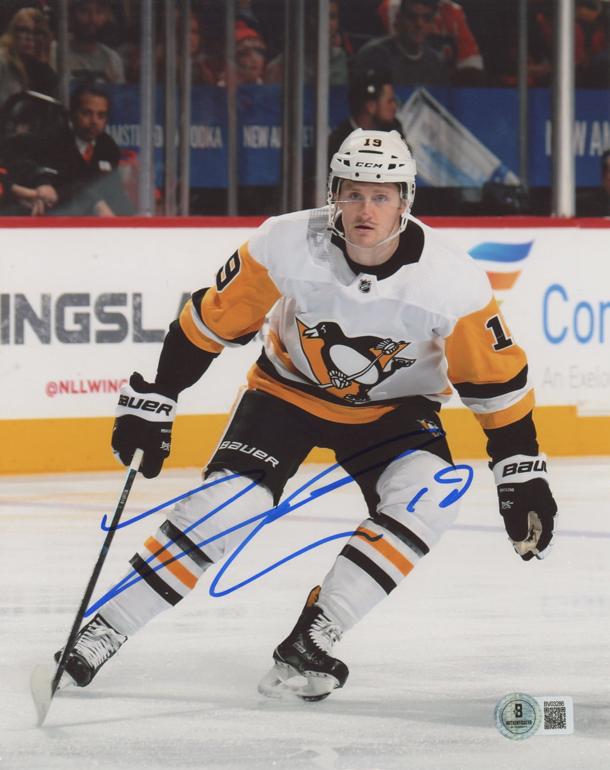 Penguins Evgeni Malkin Authentic Signed 8x10 Vertical Photo BAS #BV03286