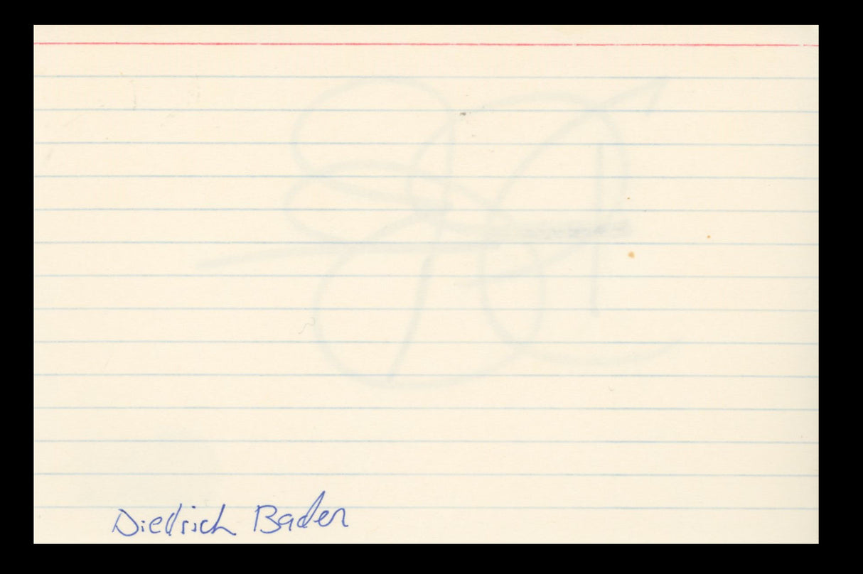 Diedrich Bader American Housewife Authentic Signed 4x6 Index Card BAS #BS29416
