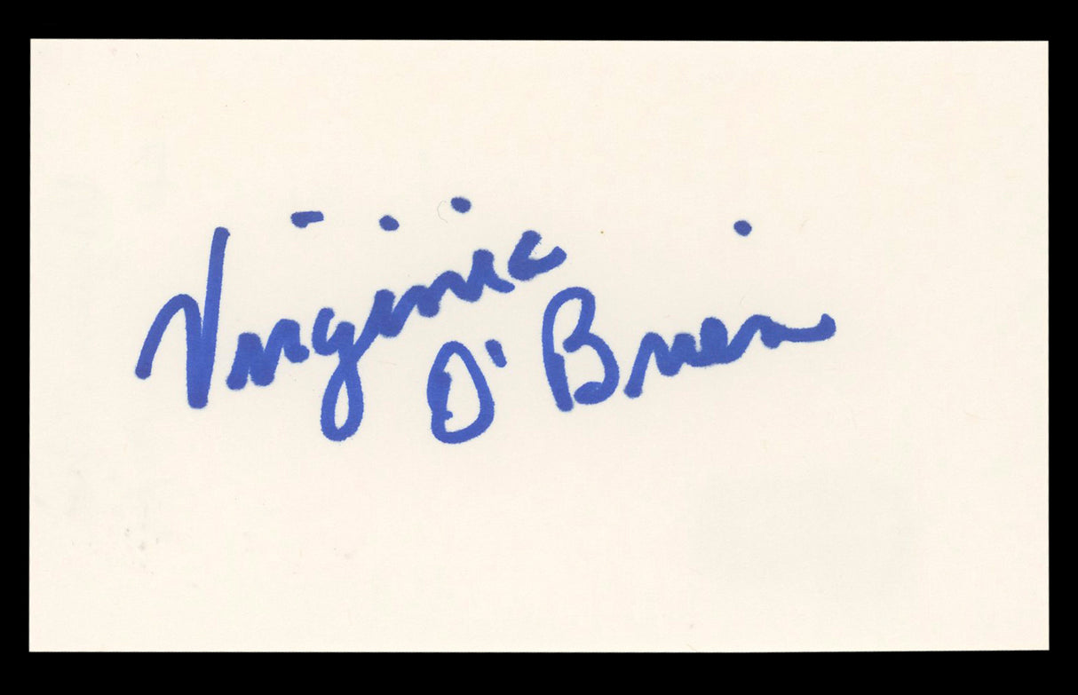 Virginia O'Brien The Harvey Girls Authentic Signed 3x5 Index Card BAS #BL98838