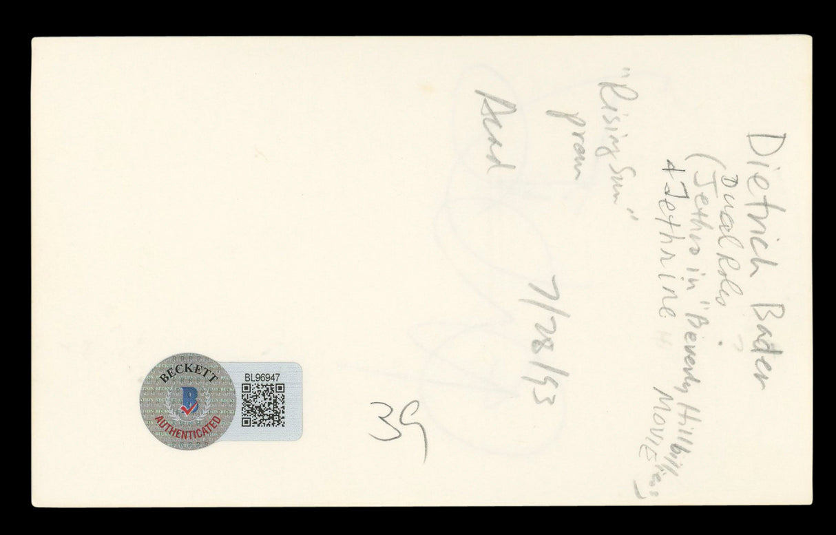 Diedrich Bader Napoleon Dynamite Authentic Signed 3x5 Index Card BAS #BL96947