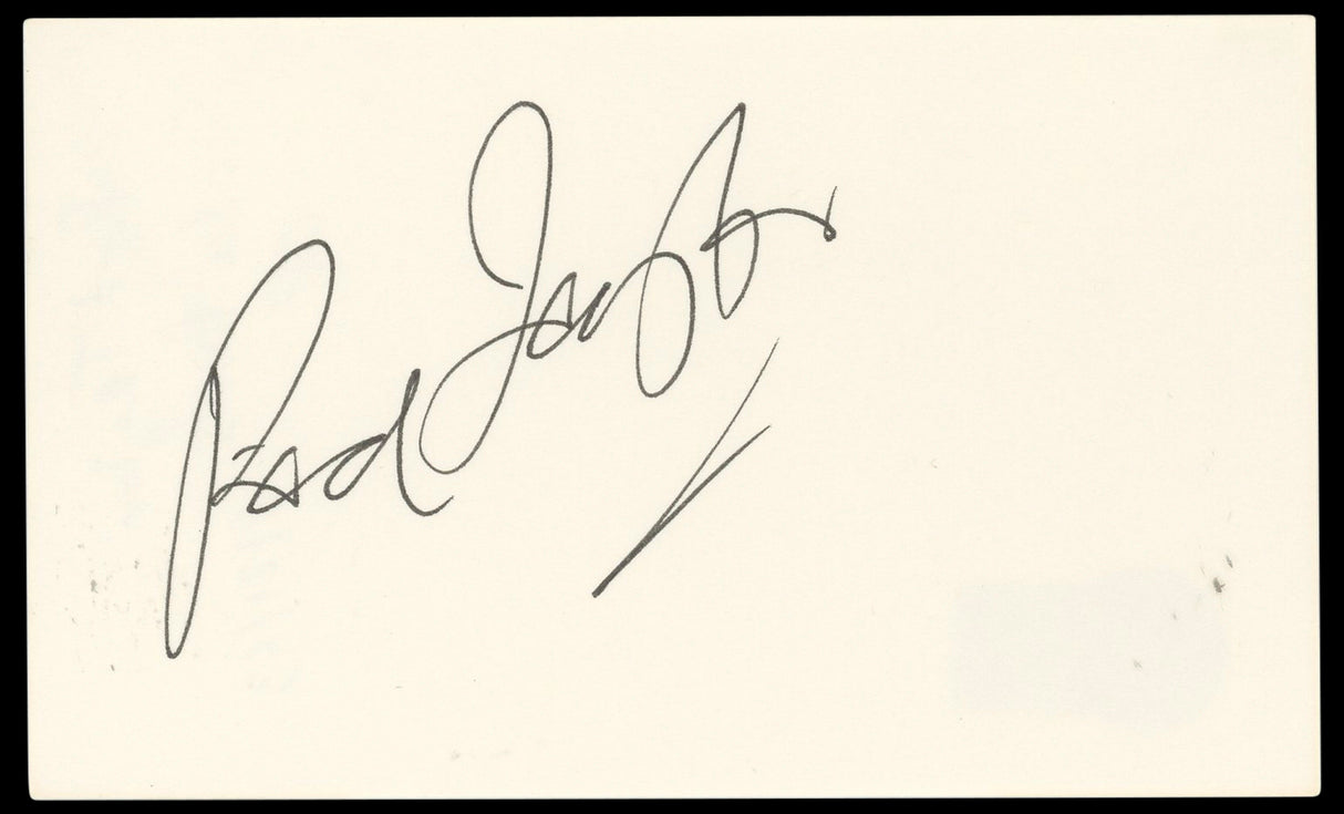 Rod Taylor Young Cassidy Authentic Signed 3x5 Index Card BAS #BN33310
