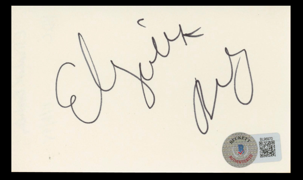Elizabeth Berkley Saved By The Bell Authentic Signed 3x5 Index Card BAS #BL96970