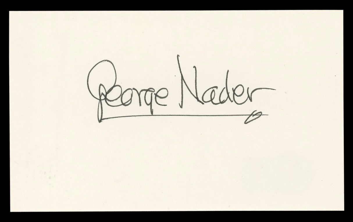 George Nader The Female Animal Authentic Signed 3x5 Index Card BAS #BL98821