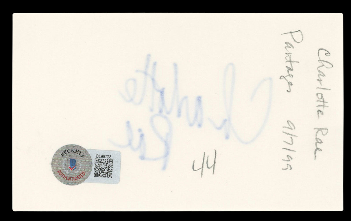 Charlotte Rae The Facts of Life Authentic Signed 3x5 Index Card BAS #BL96728
