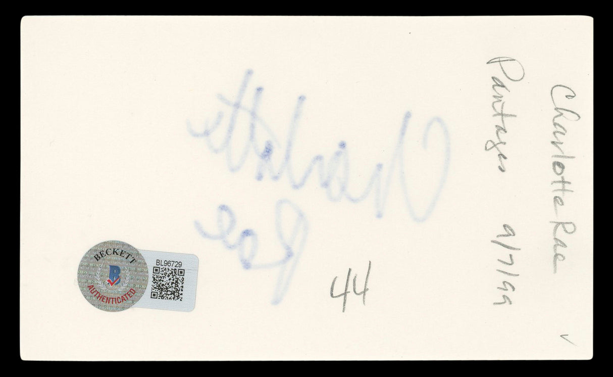 Charlotte Rae The Facts of Life Authentic Signed 3x5 Index Card BAS #BL96729