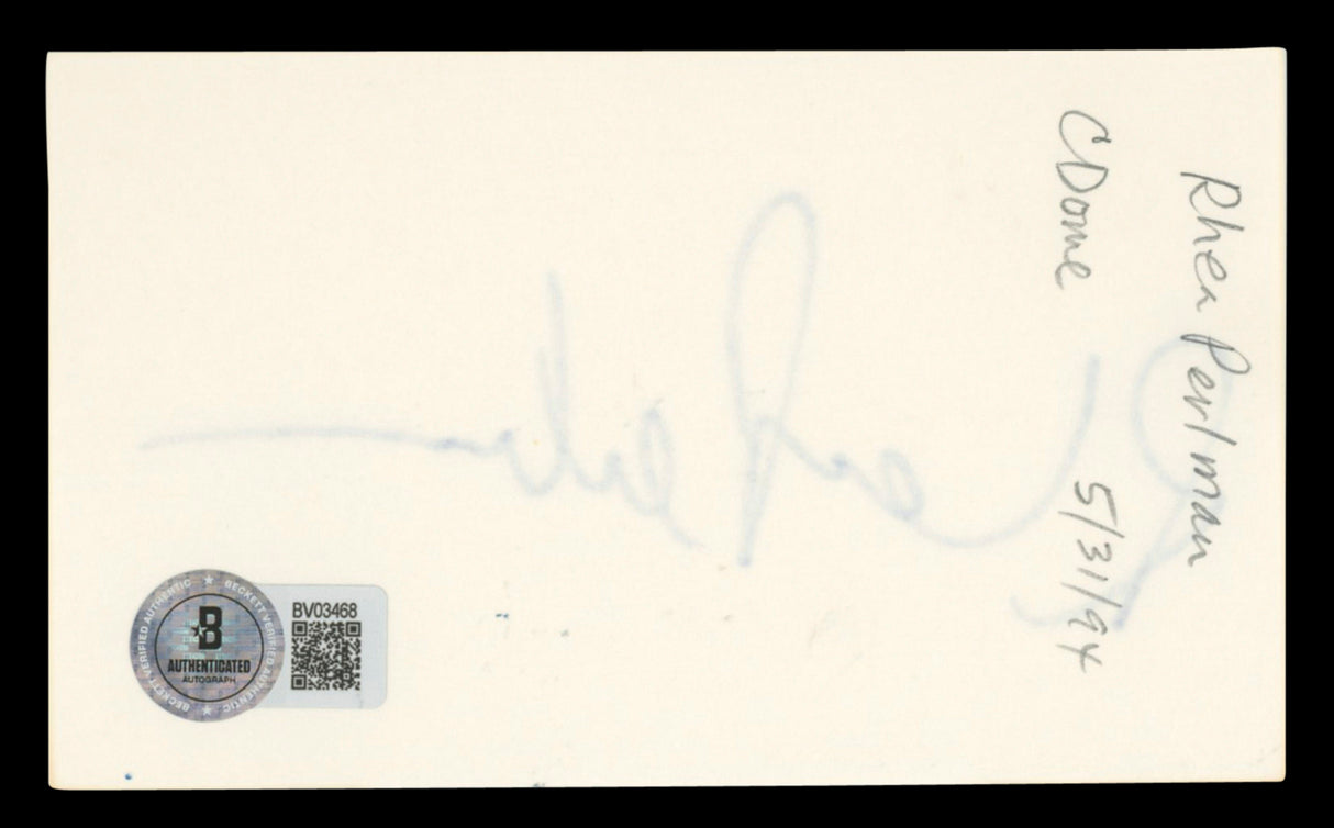 Rhea Perlman Cheers Authentic Signed 3x5 Index Card Autographed BAS #BV03468