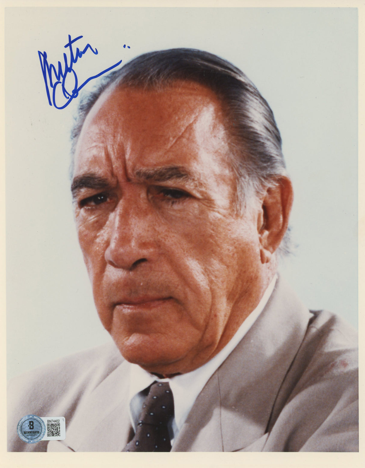 Anthony Quinn Revenge Authentic Signed 8x10 Photo Autographed BAS #BN74402